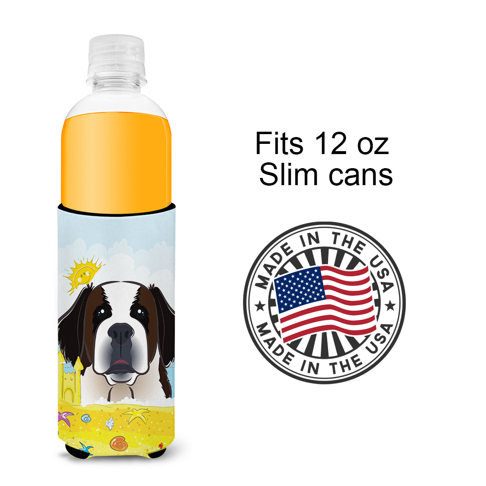 Saint Bernard Summer Beach  Ultra Beverage Insulator for slim cans BB2114MUK  the-store.com.