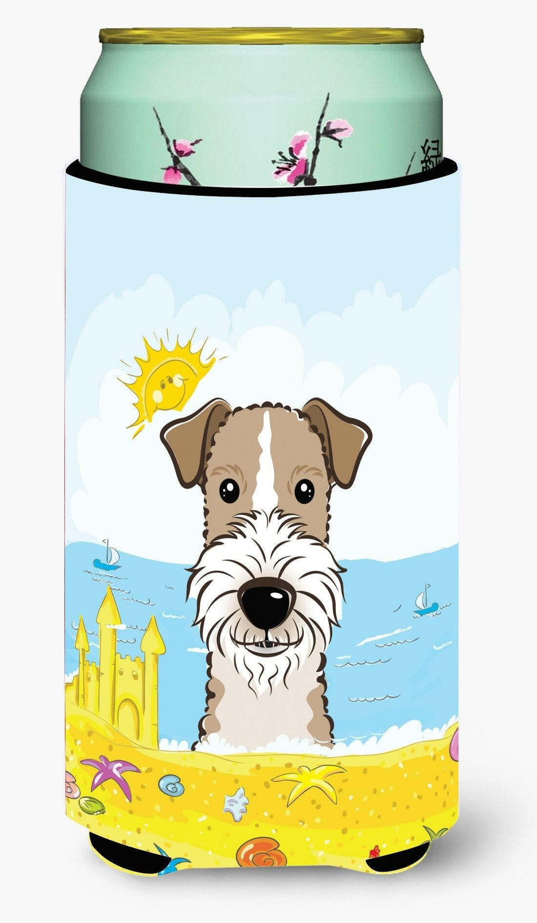 Wire Haired Fox Terrier Summer Beach Tall Boy Beverage Insulator  Hugger BB2115TBC by Caroline's Treasures