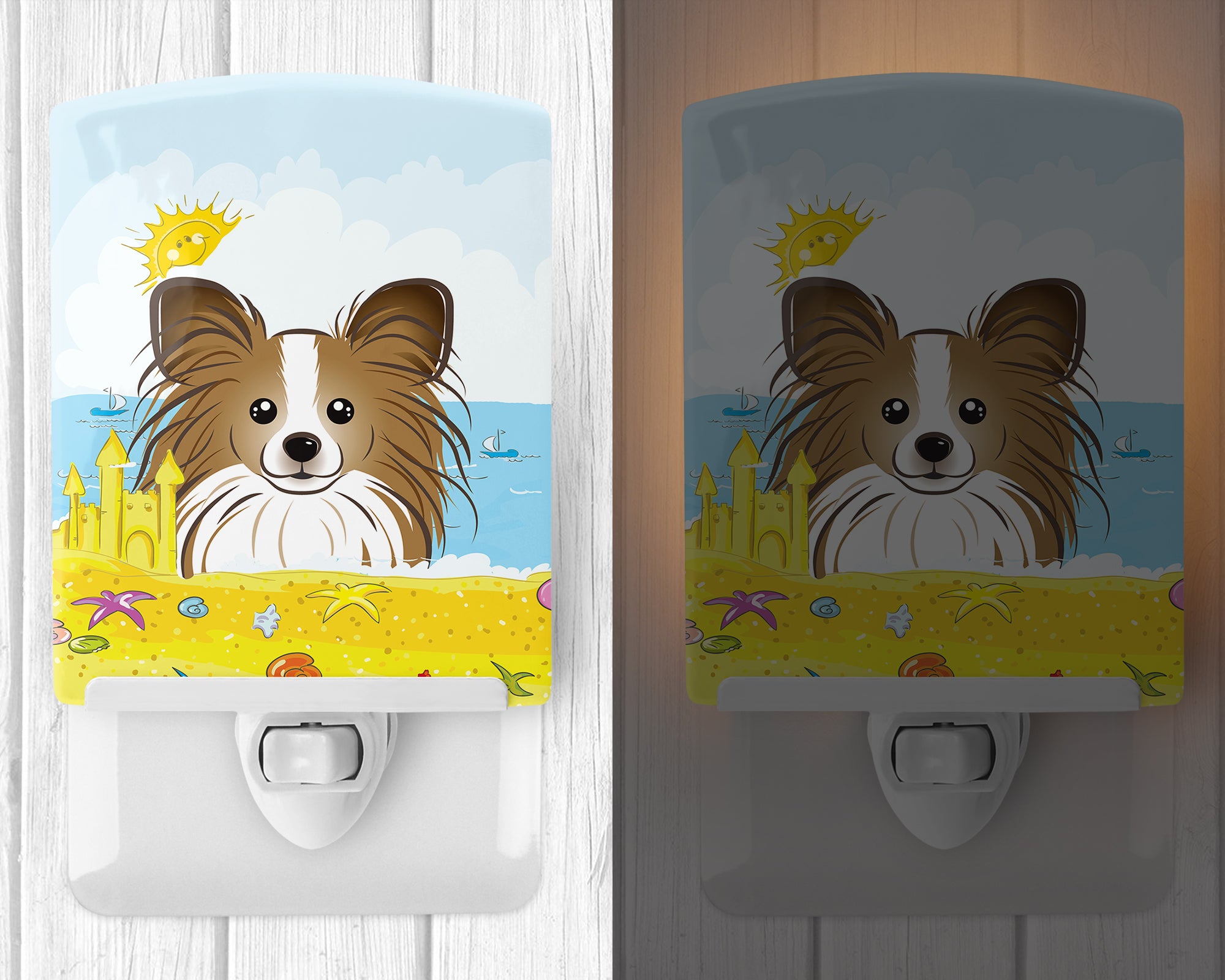 Papillon Summer Beach Ceramic Night Light BB2116CNL - the-store.com