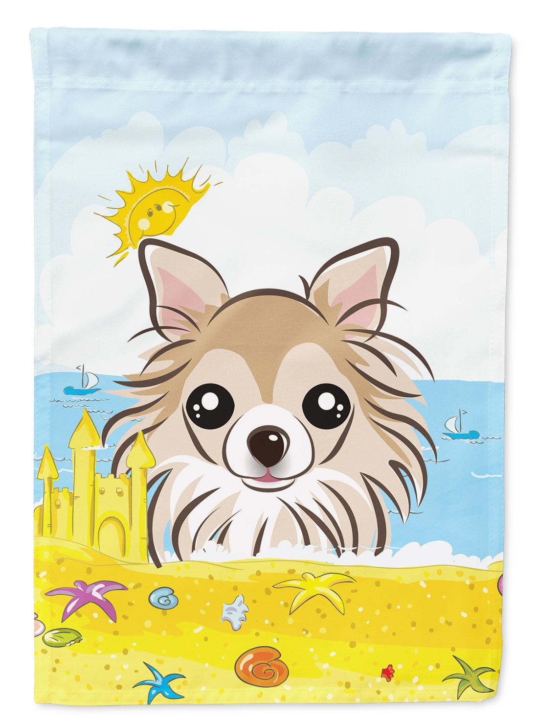 Chihuahua Summer Beach Flag Garden Size BB2119GF.