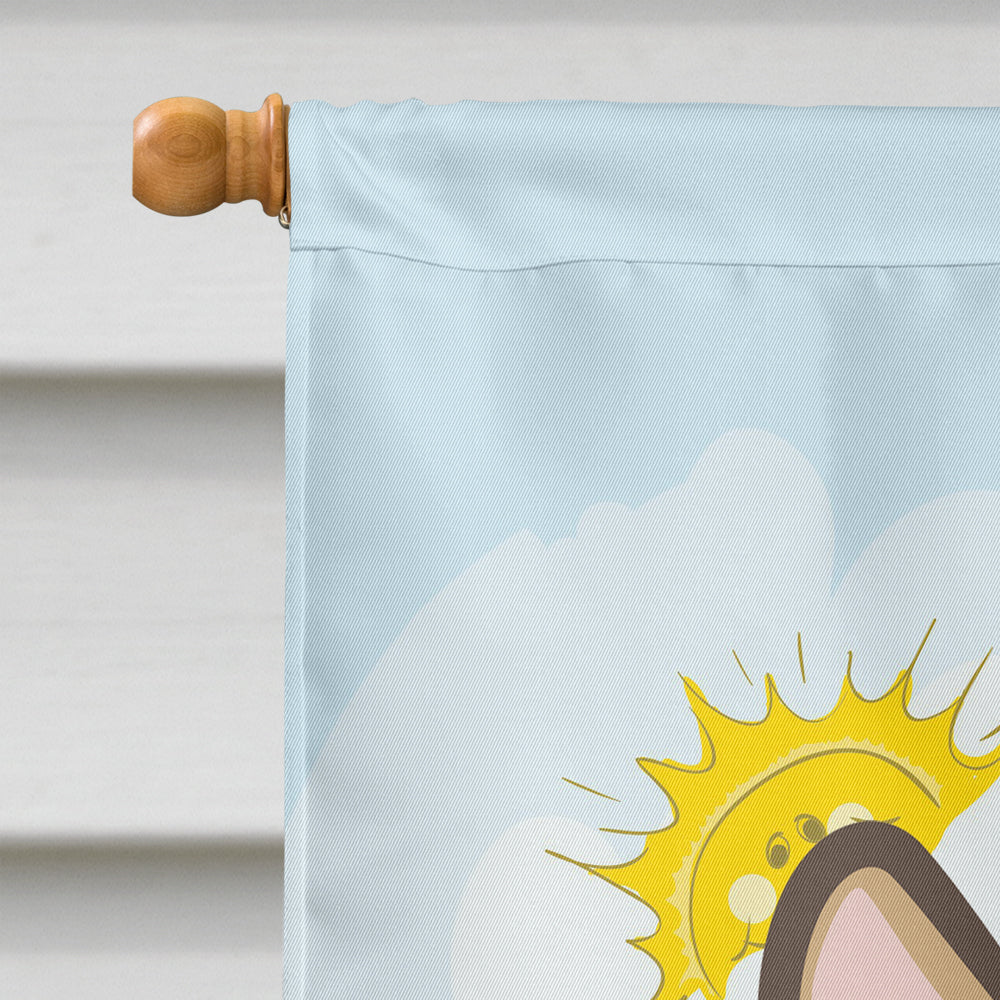 Sable Corgi Summer Beach Flag Canvas House Size BB2121CHF  the-store.com.