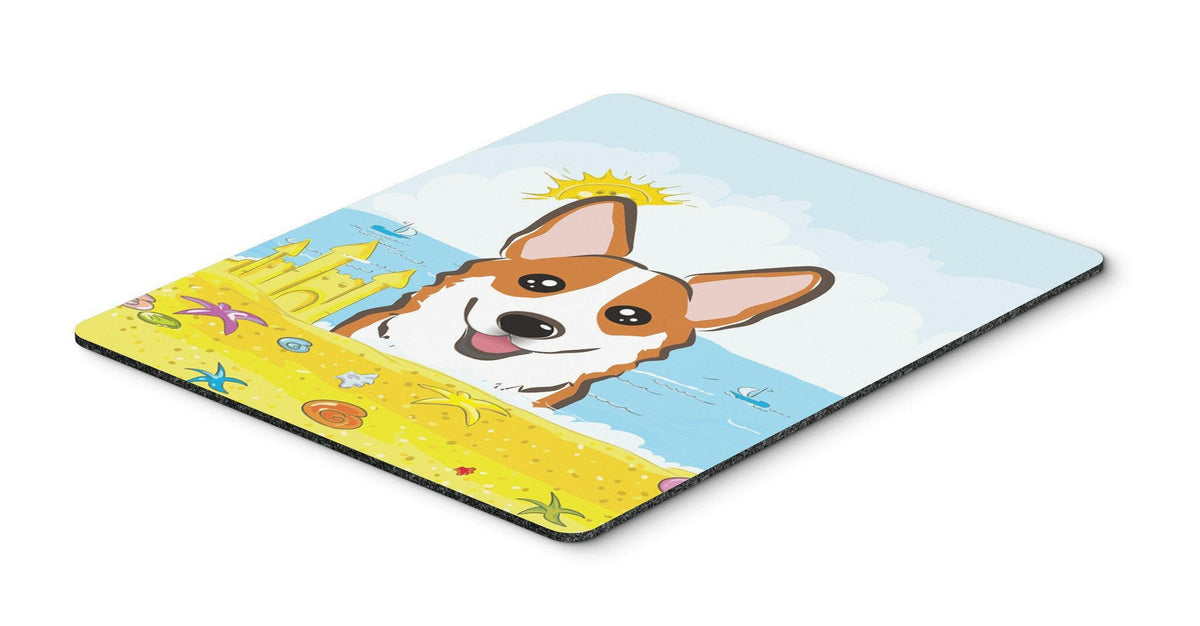 Red Corgi Summer Beach Mouse Pad, Hot Pad or Trivet BB2122MP by Caroline&#39;s Treasures