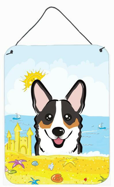 Tricolor Corgi Summer Beach Wall or Door Hanging Prints BB2123DS1216 by Caroline's Treasures