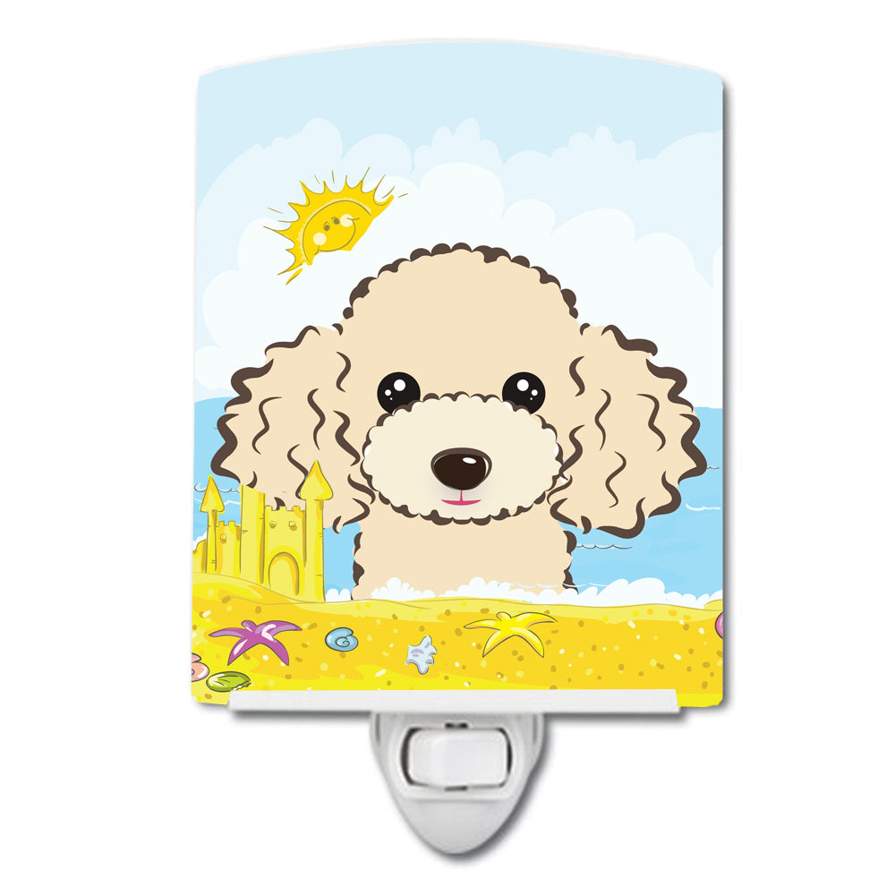 Buff Poodle Summer Beach Ceramic Night Light BB2126CNL - the-store.com