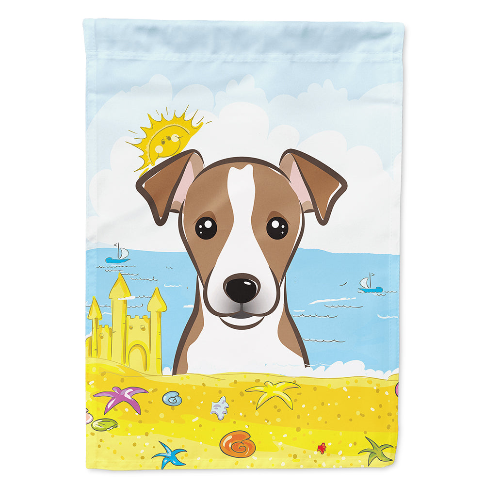 Jack Russell Terrier Summer Beach Flag Canvas House Size BB2128CHF  the-store.com.