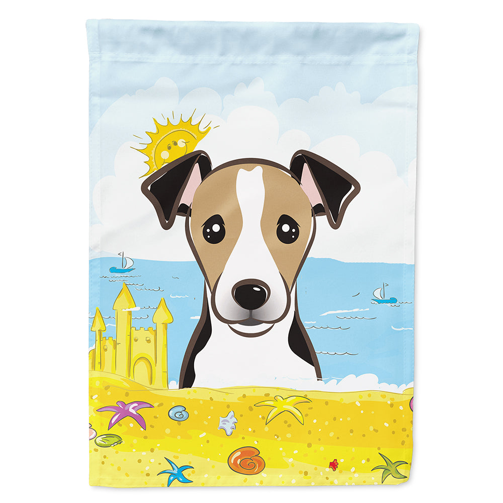 Jack Russell Terrier Summer Beach Flag Canvas House Size BB2129CHF  the-store.com.