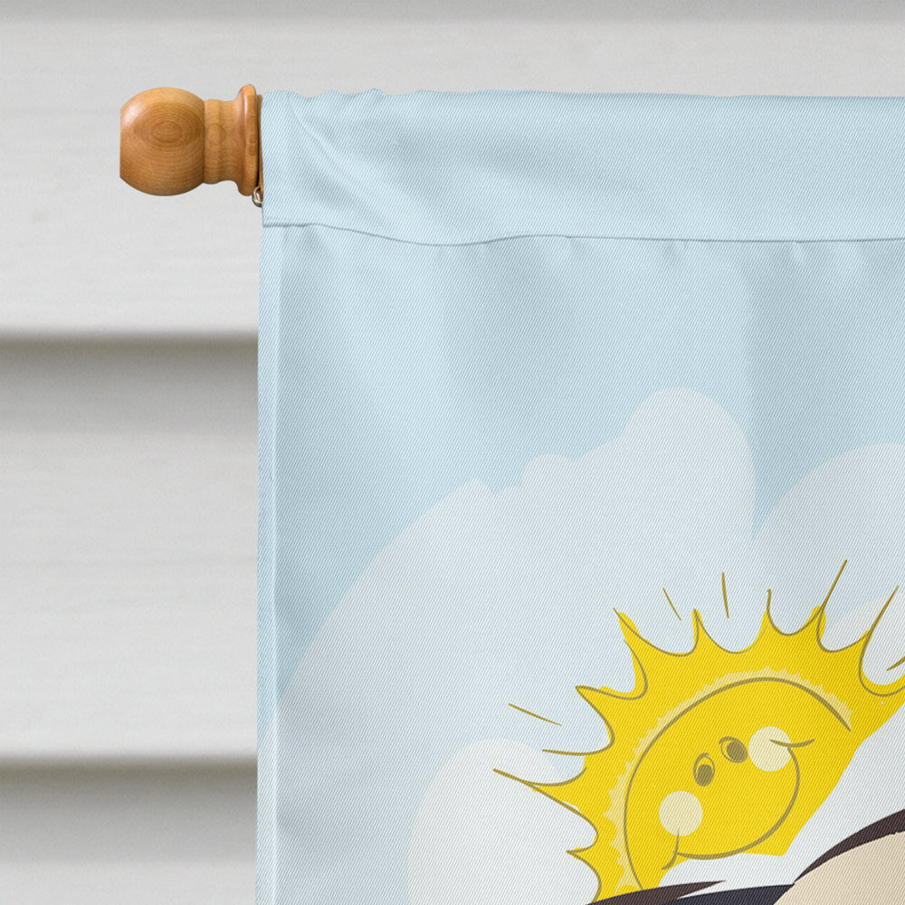 Fawn Pug Summer Beach Flag Canvas House Size BB2130CHF  the-store.com.