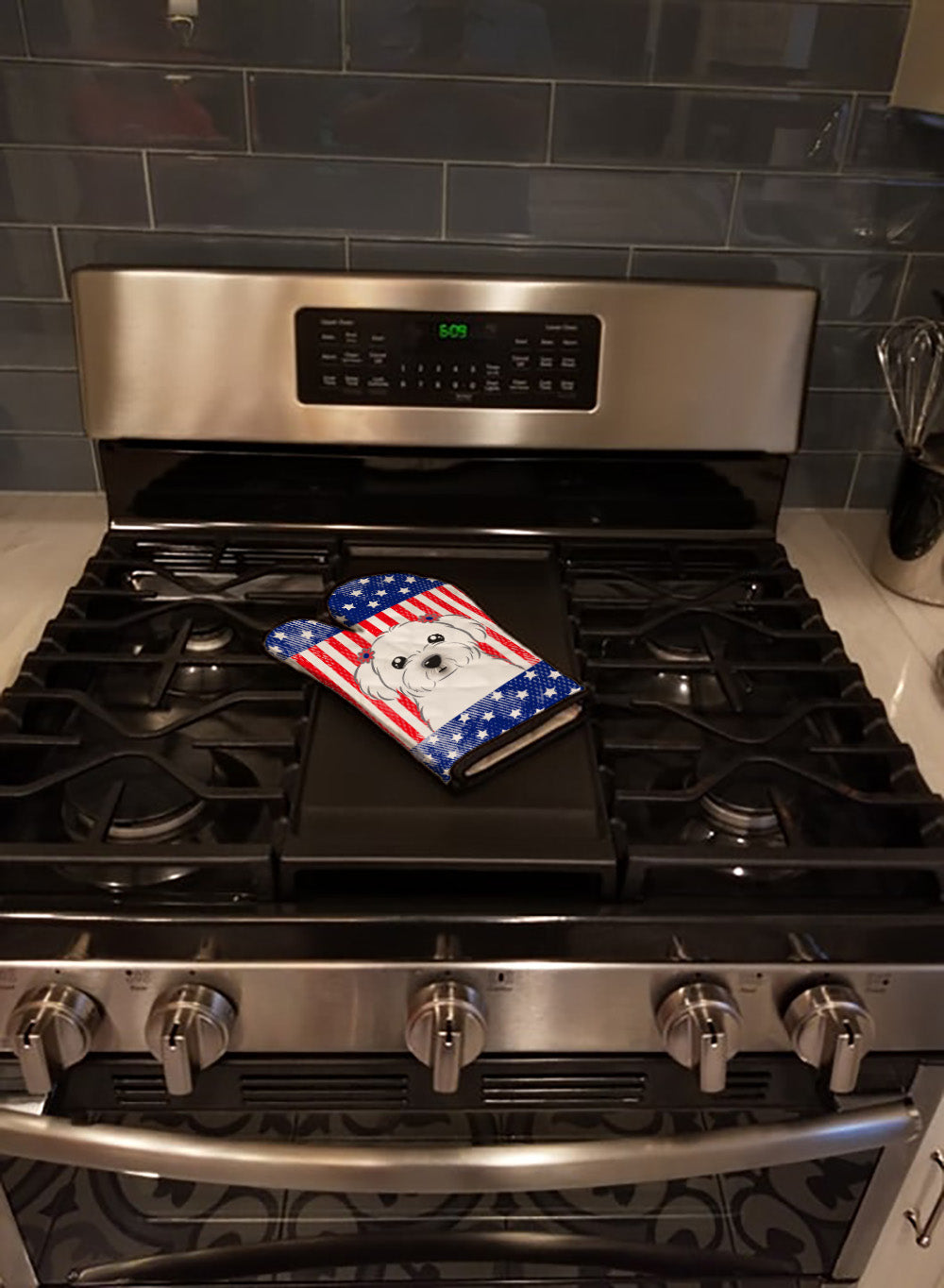 American Flag and Maltese Oven Mitt BB2138OVMT  the-store.com.