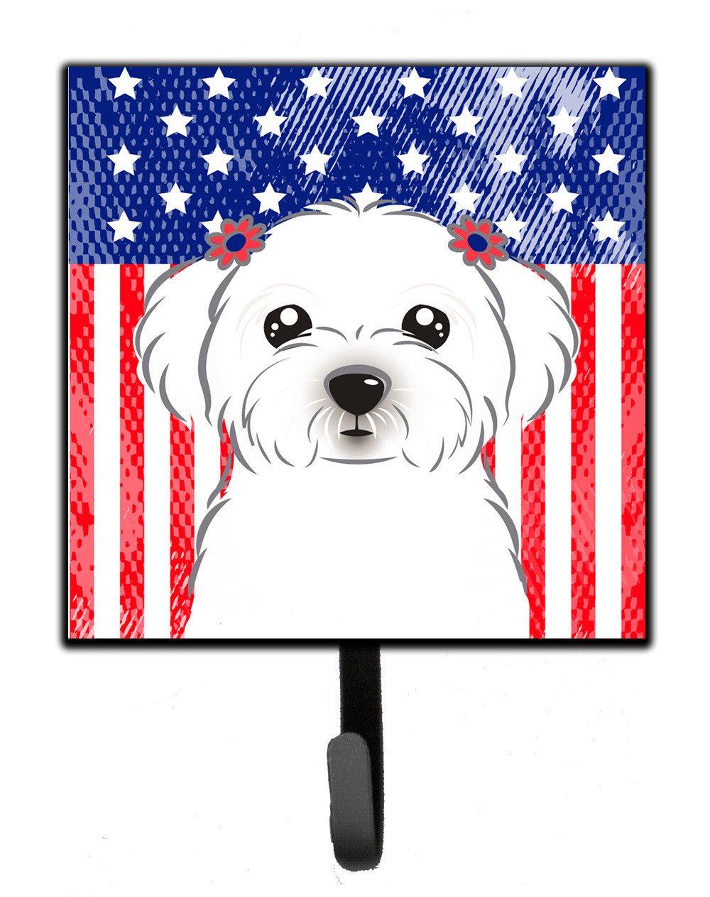 American Flag and Maltese Leash or Key Holder BB2138SH4 by Caroline&#39;s Treasures