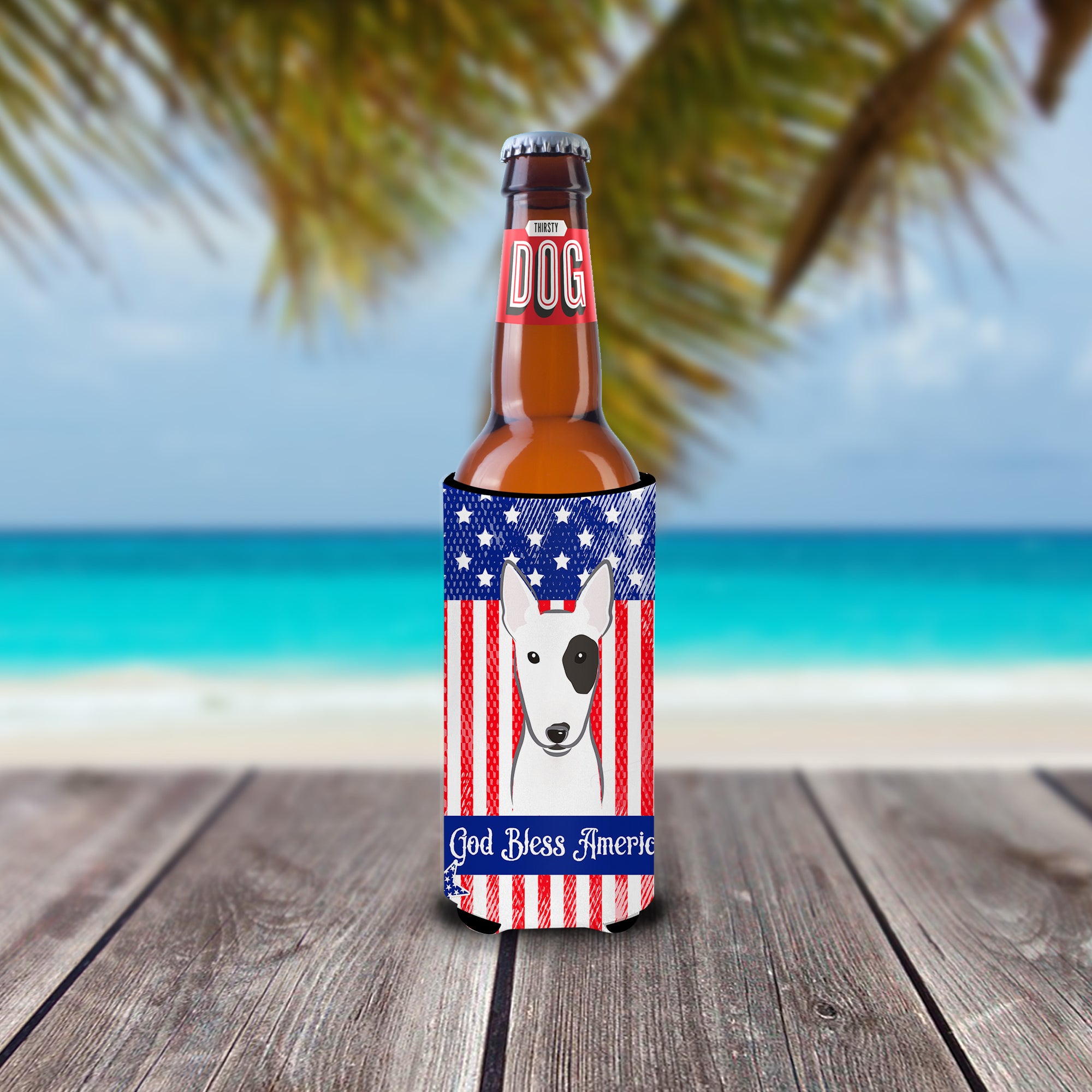 Bull Terrier  Ultra Beverage Insulator for slim cans BB2139MUK  the-store.com.