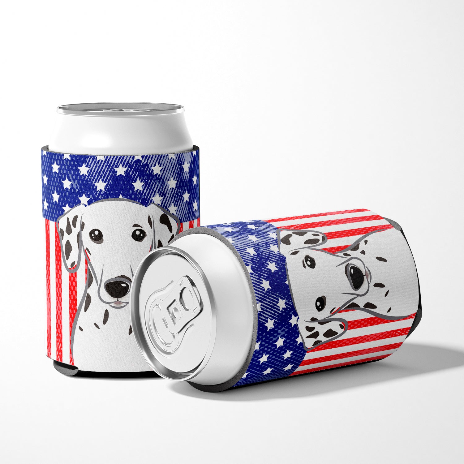 American Flag and Dalmatian Can or Bottle Hugger BB2140CC.