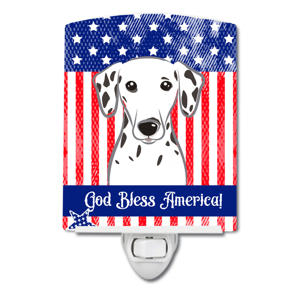 American Flag and Dalmatian Ceramic Night Light BB2140CNL - the-store.com