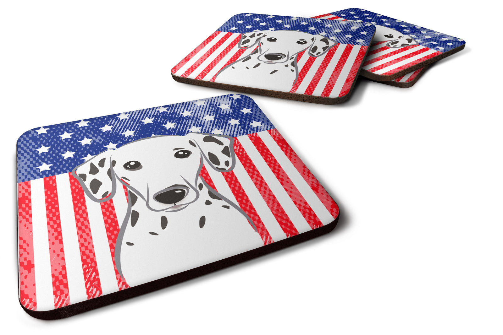 American Flag and Dalmatian Foam Coaster Set of 4 - the-store.com