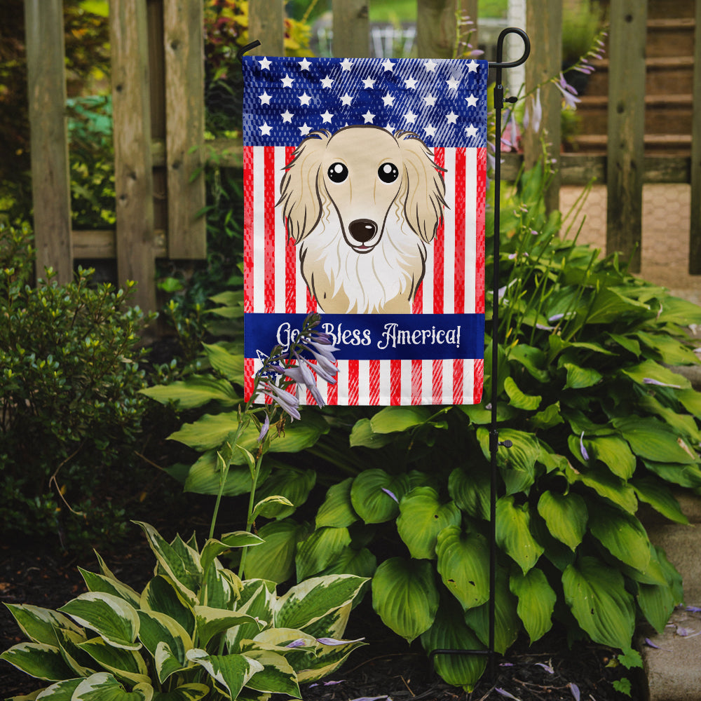 Longhair Creme Dachshund Flag Garden Size BB2142GF.