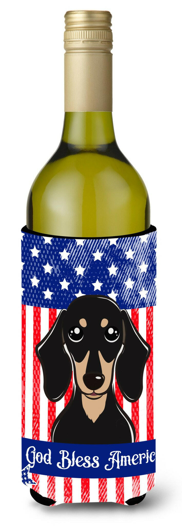 Smooth Black and Tan Dachshund Wine Bottle Beverage Insulator Hugger BB2145LITERK by Caroline&#39;s Treasures