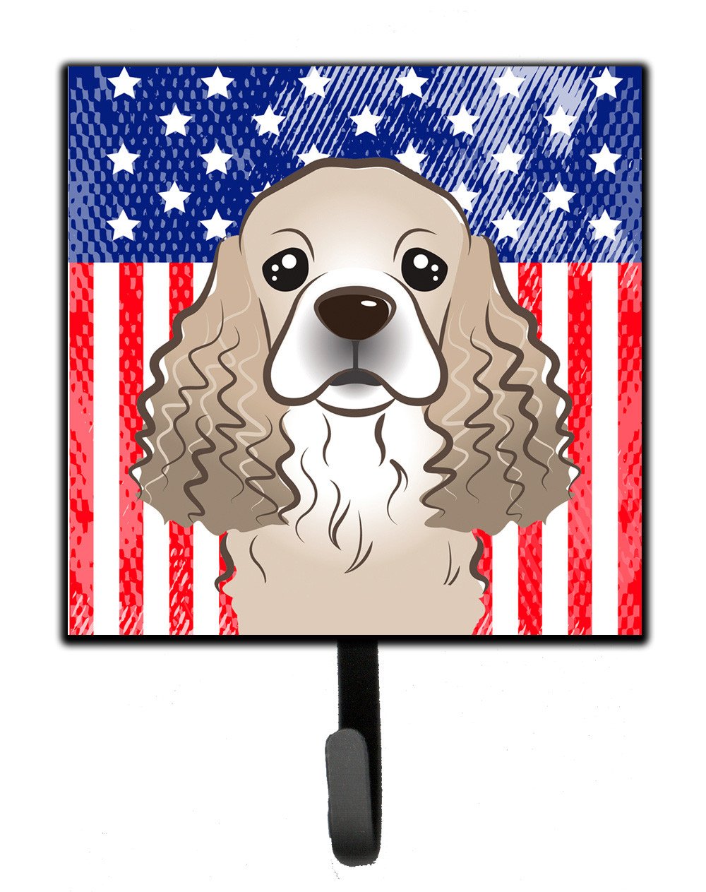 American Flag and Cocker Spaniel Leash or Key Holder BB2146SH4 by Caroline's Treasures