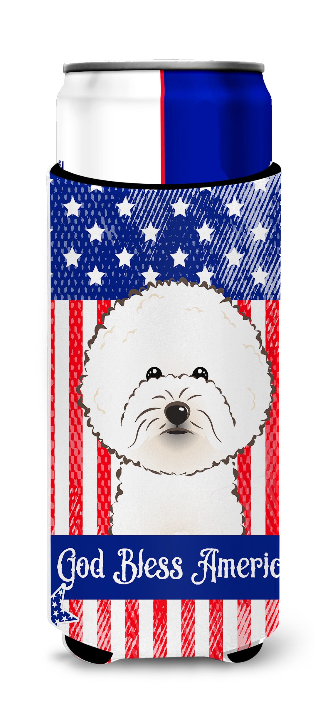 Bichon Frise  Ultra Beverage Insulator for slim cans BB2147MUK  the-store.com.