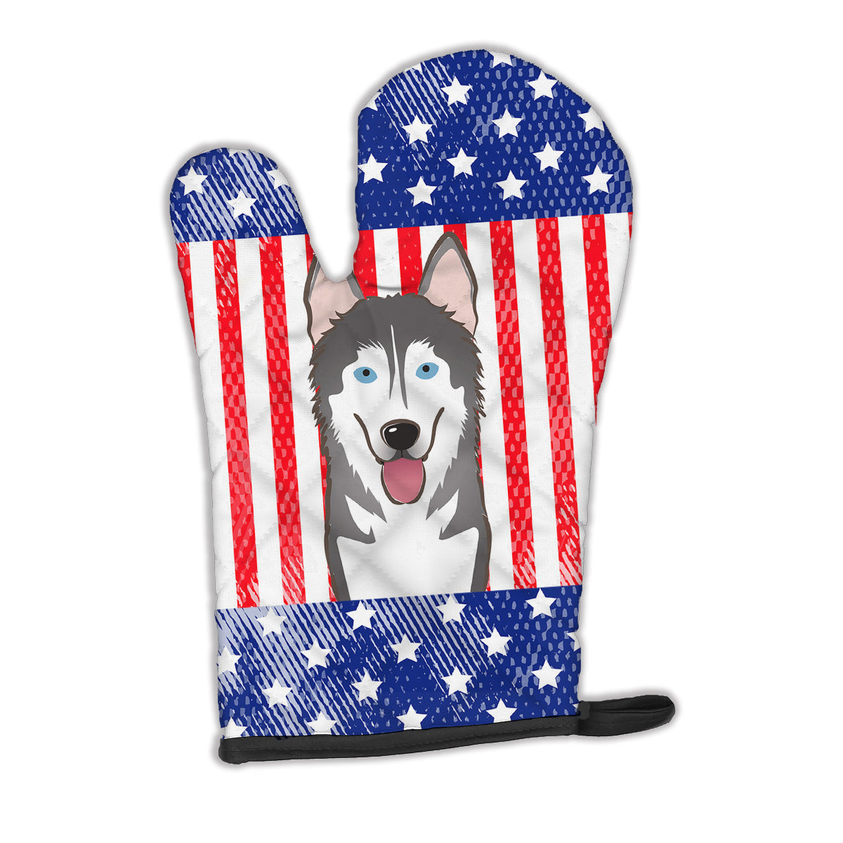 American Flag and Alaskan Malamute Oven Mitt BB2148OVMT  the-store.com.