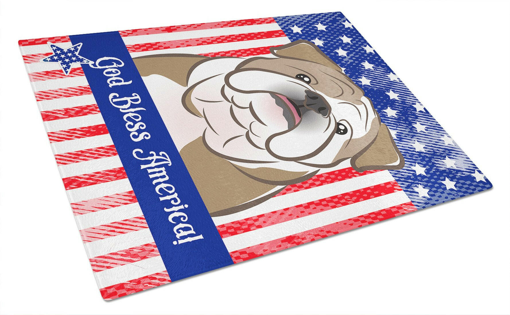 English Bulldog  Glass Cutting Board Large BB2149LCB by Caroline's Treasures