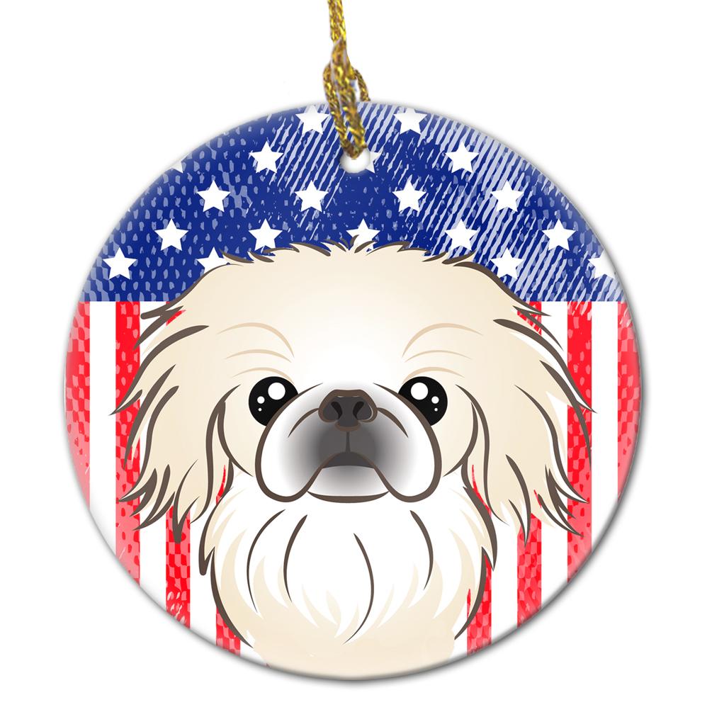 American Flag and Pekingese Ceramic Ornament BB2151CO1 by Caroline's Treasures