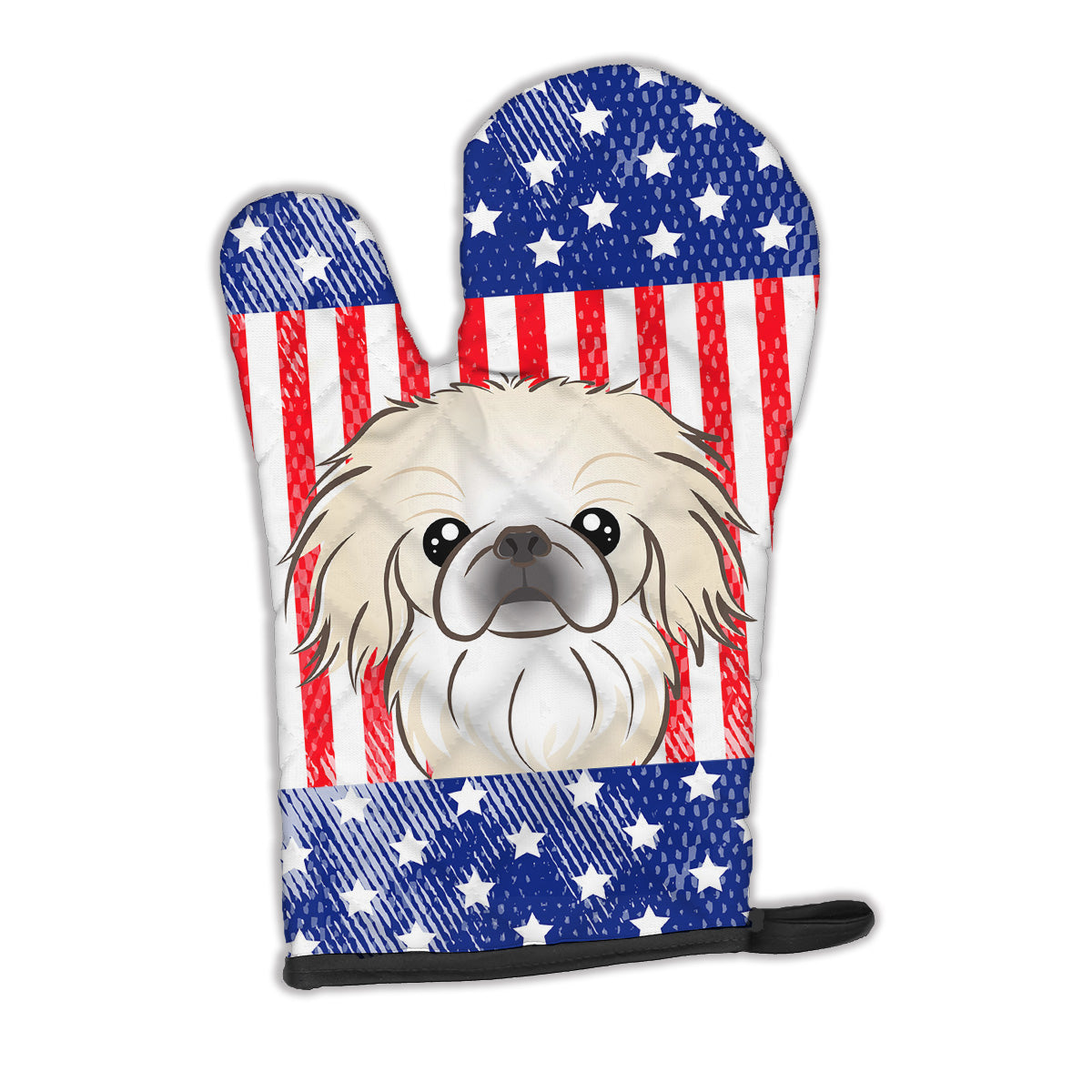 American Flag and Pekingese Oven Mitt BB2151OVMT  the-store.com.