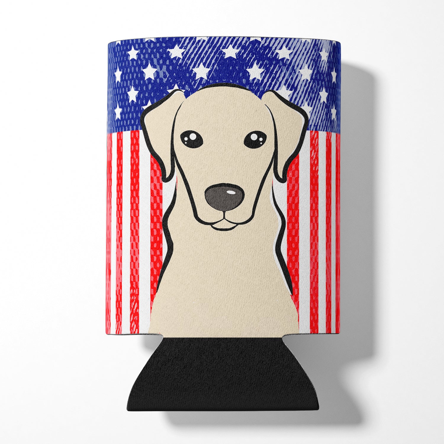 American Flag and Yellow Labrador Can or Bottle Hugger BB2152CC.