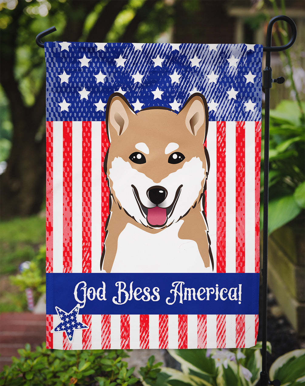 Shiba Inu Flag Garden Size BB2155GF.