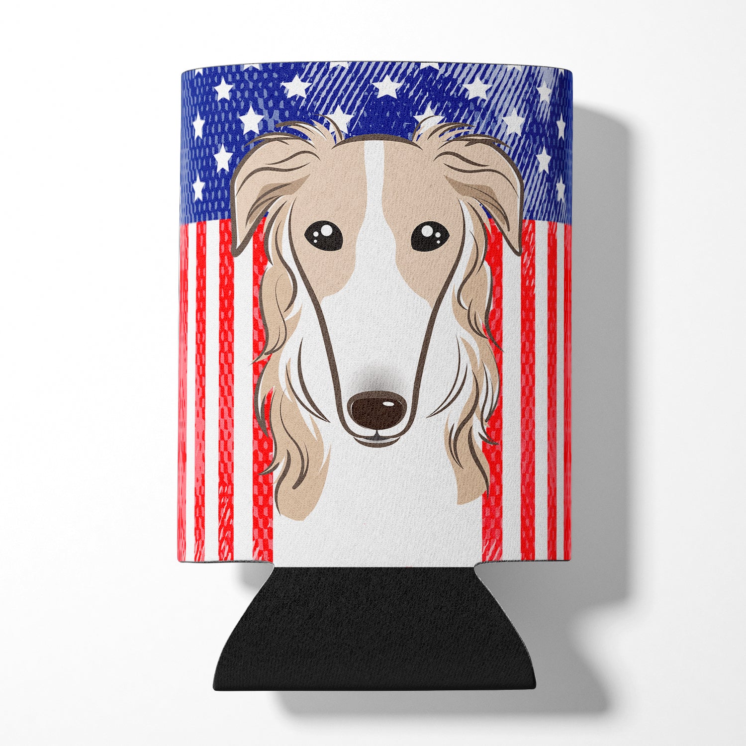 American Flag and Borzoi Can or Bottle Hugger BB2158CC.