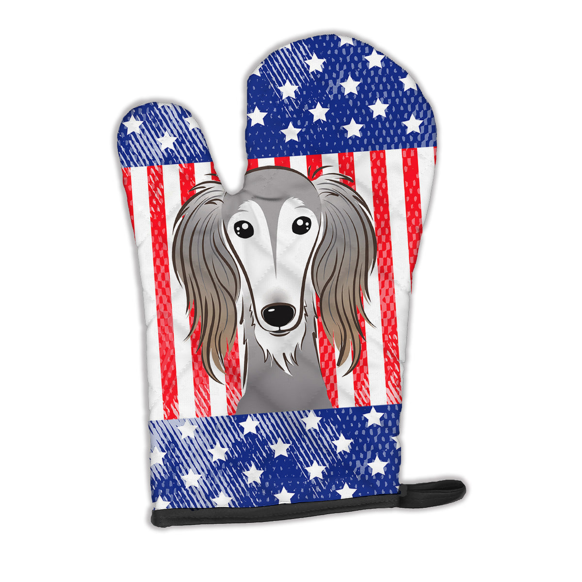 American Flag and Saluki Oven Mitt BB2159OVMT  the-store.com.