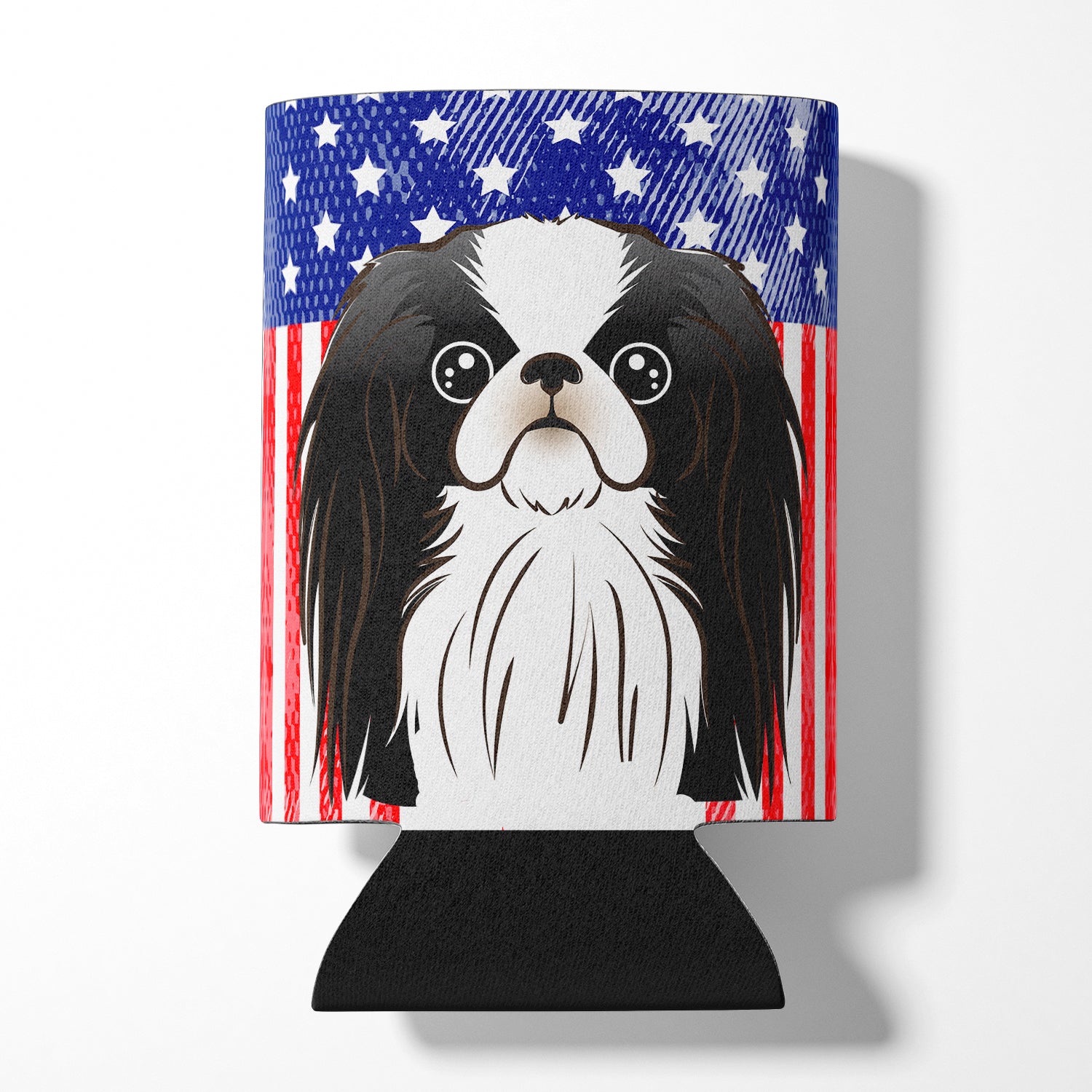 American Flag and Japanese Chin Can or Bottle Hugger BB2160CC.