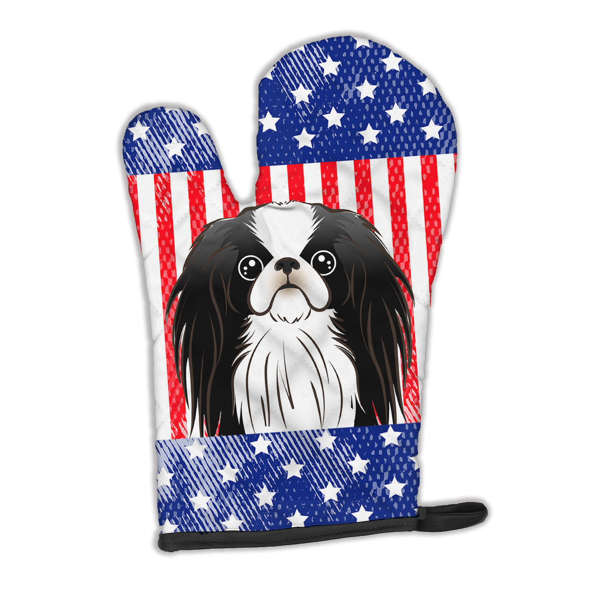 American Flag and Japanese Chin Oven Mitt BB2160OVMT  the-store.com.