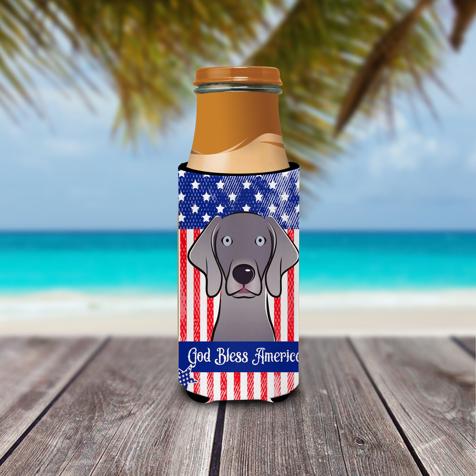 Weimaraner  Ultra Beverage Insulator for slim cans BB2161MUK  the-store.com.