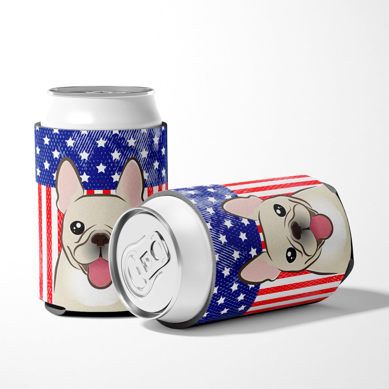 American Flag and French Bulldog Can or Bottle Hugger BB2168CC.