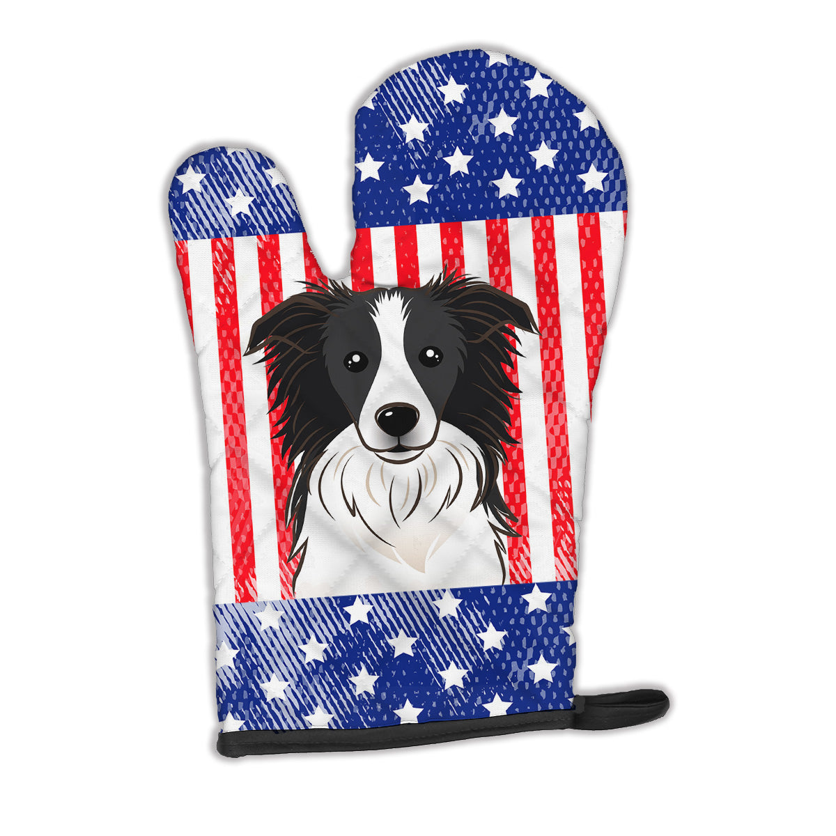 American Flag and Border Collie Oven Mitt BB2171OVMT  the-store.com.