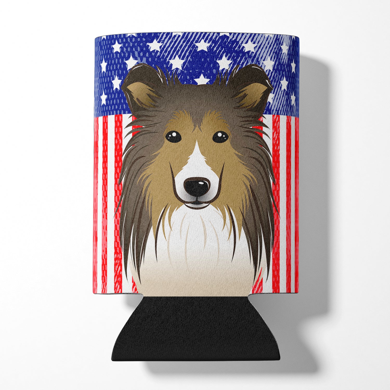 American Flag and Sheltie Can or Bottle Hugger BB2172CC.