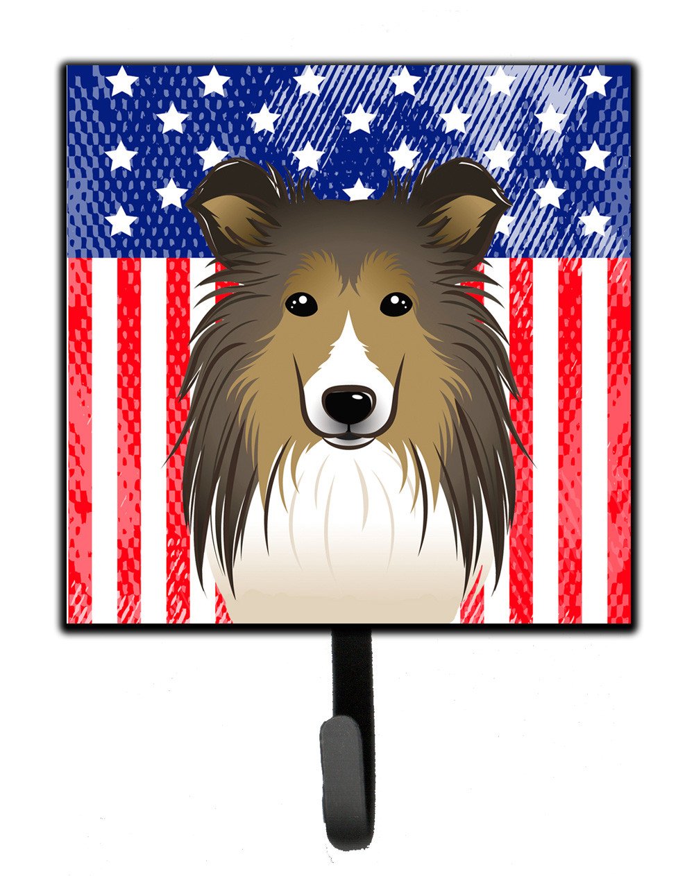 American Flag and Sheltie Leash or Key Holder BB2172SH4 by Caroline's Treasures