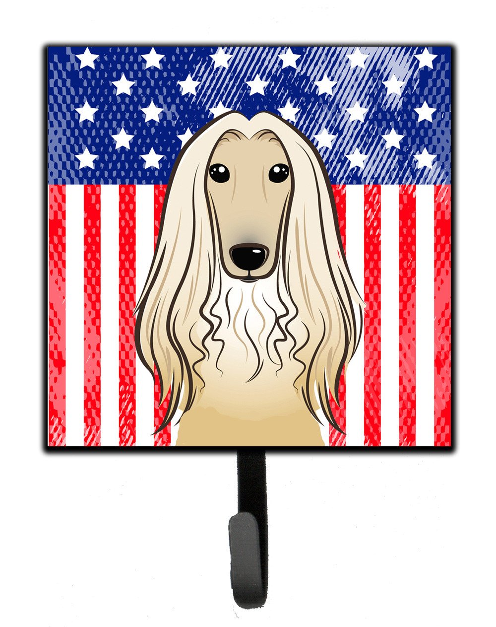 American Flag and Afghan Hound Leash or Key Holder BB2174SH4 by Caroline&#39;s Treasures