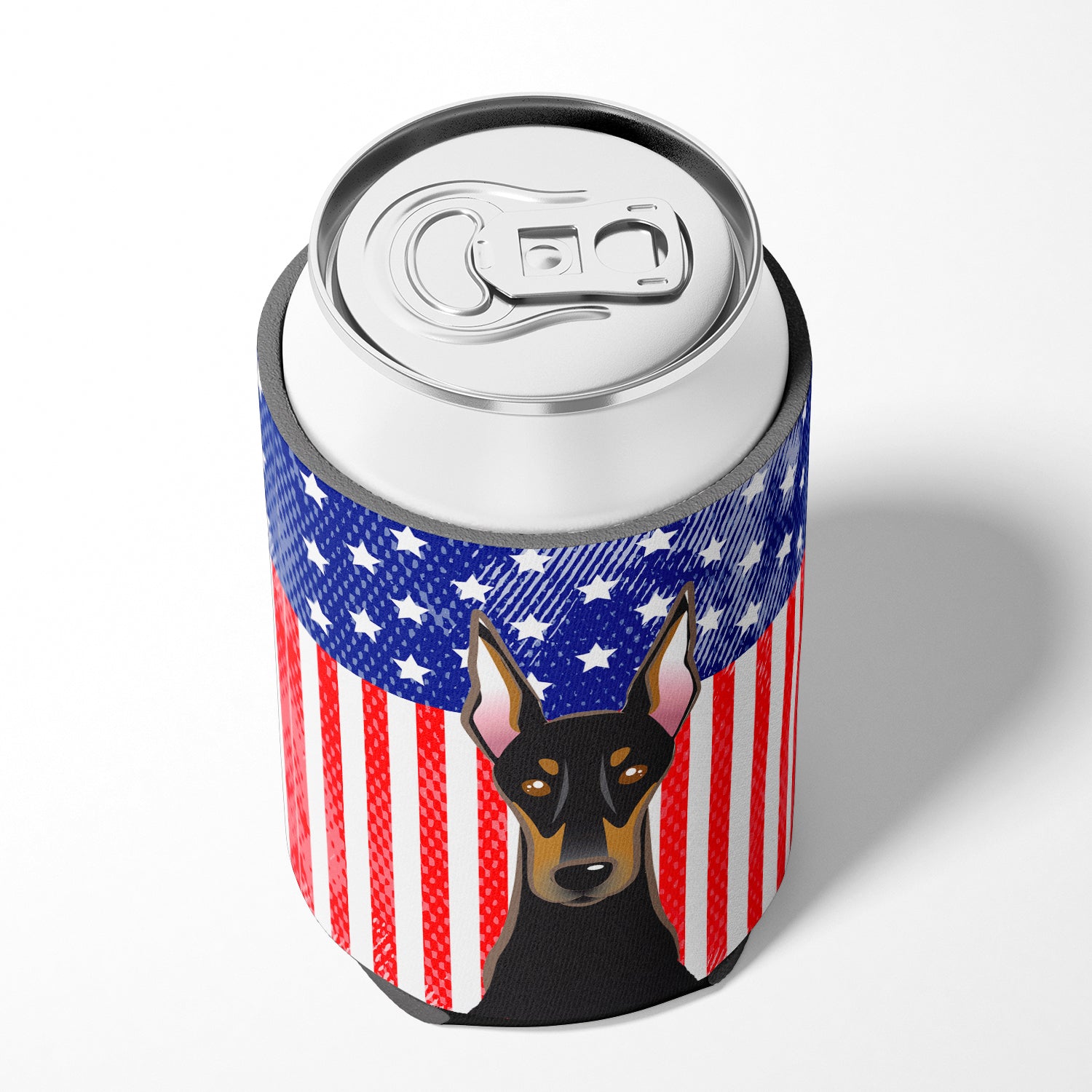 American Flag and Doberman Can or Bottle Hugger BB2175CC.