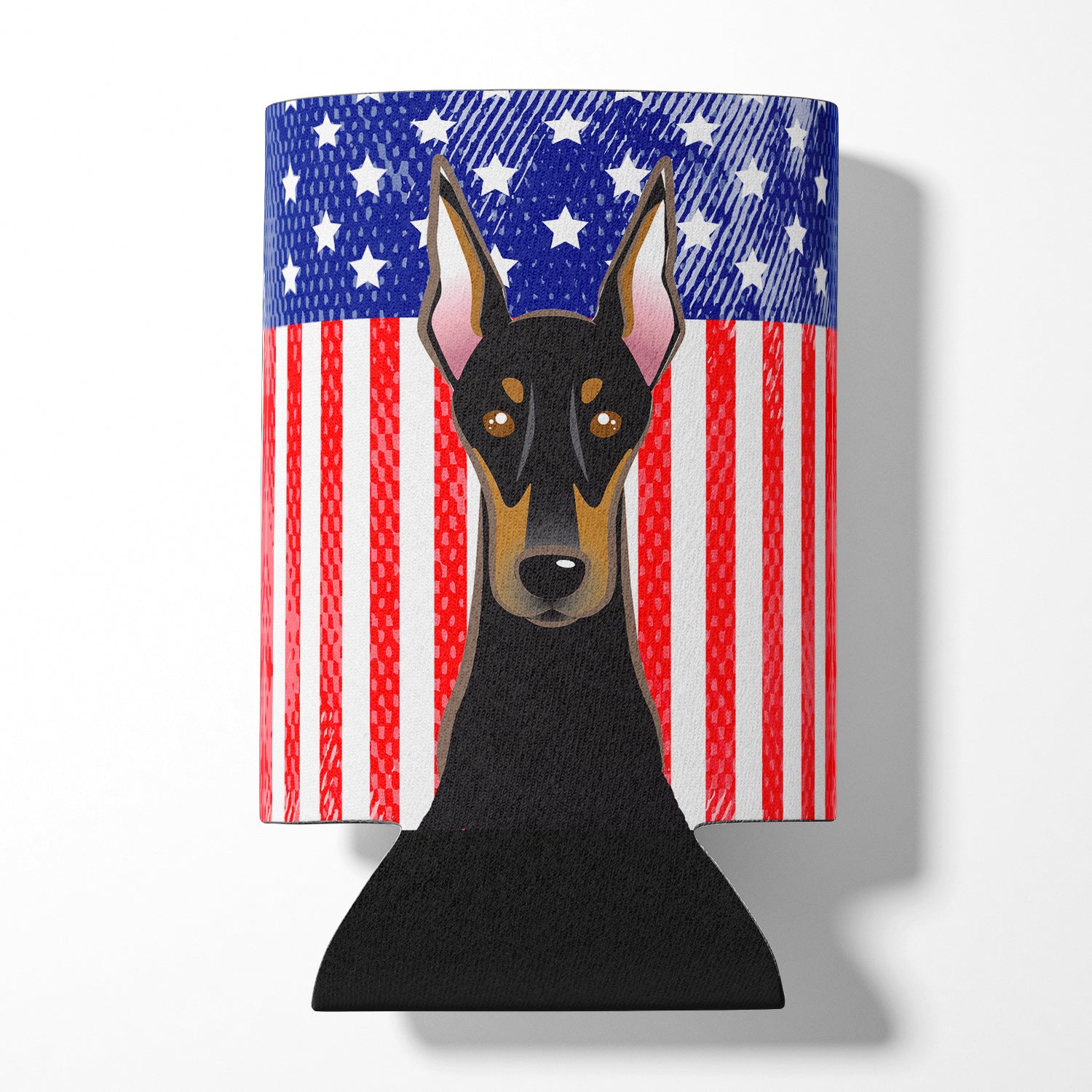 American Flag and Doberman Can or Bottle Hugger BB2175CC.