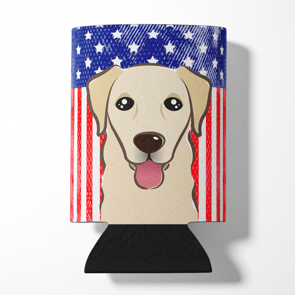 American Flag and Golden Retriever Can or Bottle Hugger BB2182CC.