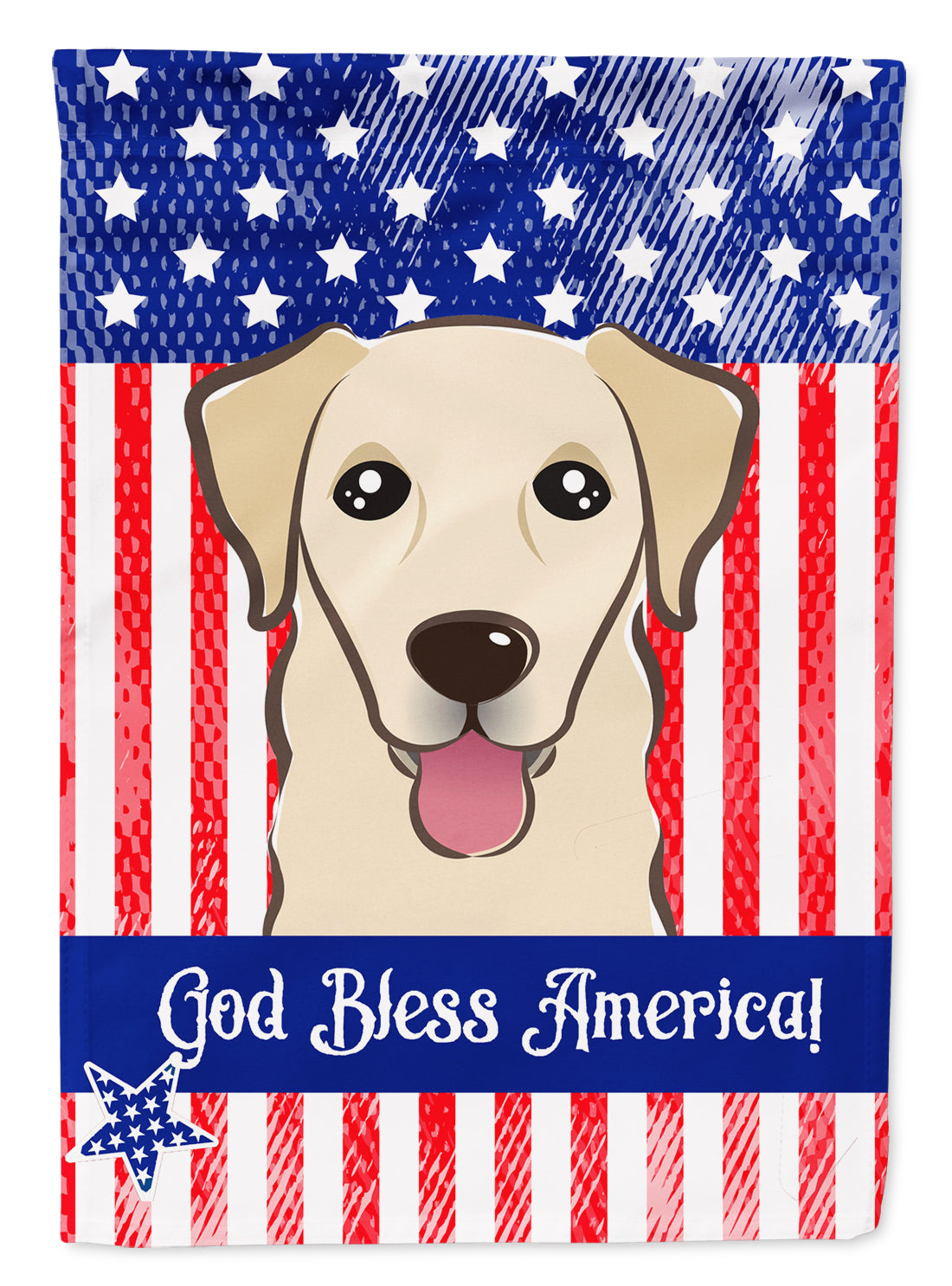 God Bless American Flag with Golden Retriever Flag Garden Size BB2182GF.