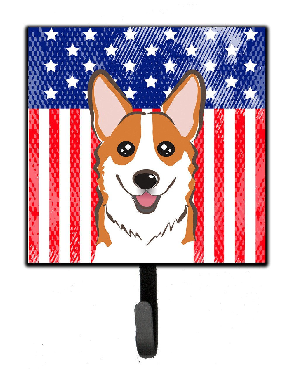 American Flag and Red Corgi Leash or Key Holder BB2184SH4 by Caroline's Treasures