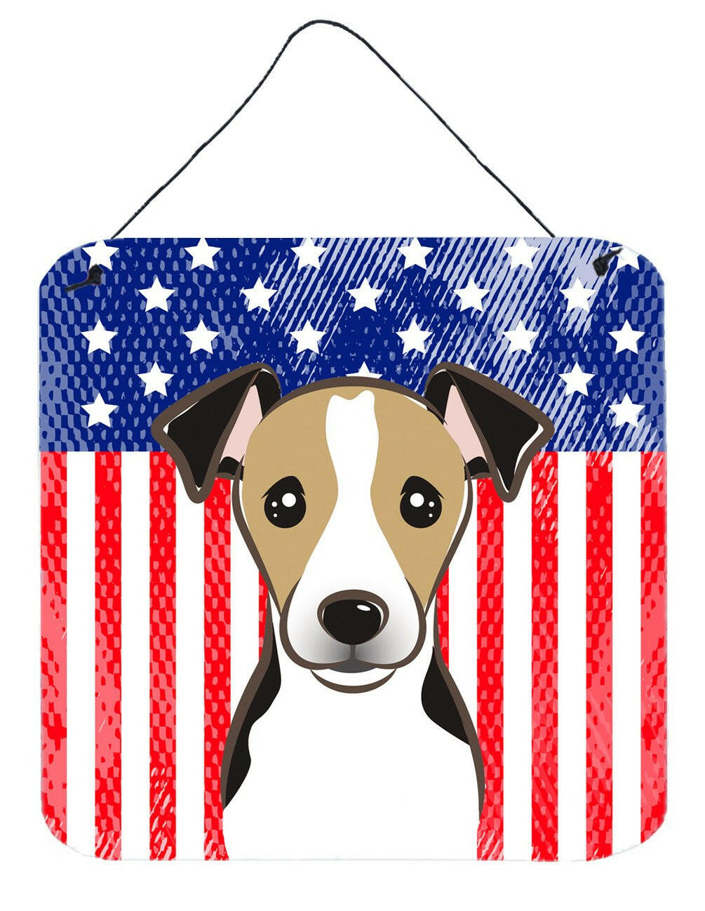 American Flag and Jack Russell Terrier Wall or Door Hanging Prints BB2191DS66 by Caroline&#39;s Treasures