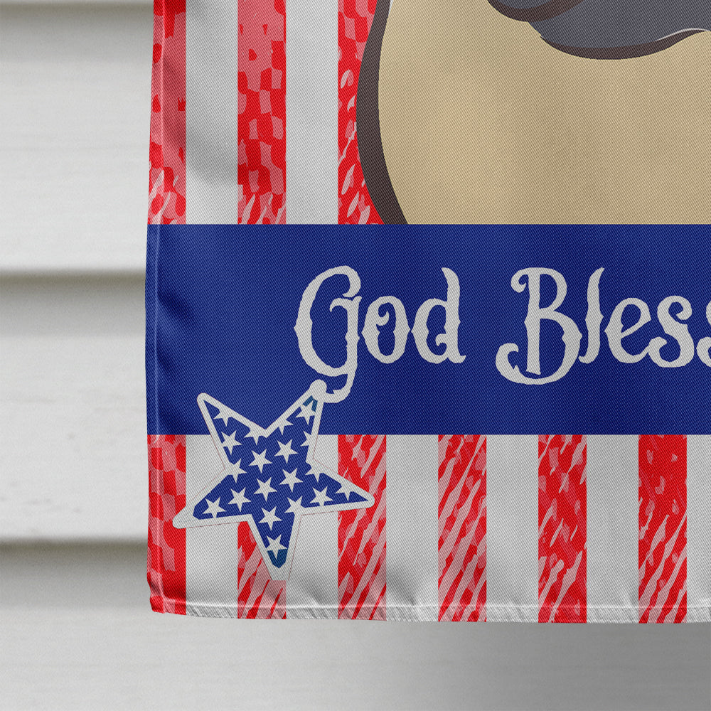 God Bless American Flag with Fawn Pug Flag Canvas House Size BB2192CHF  the-store.com.