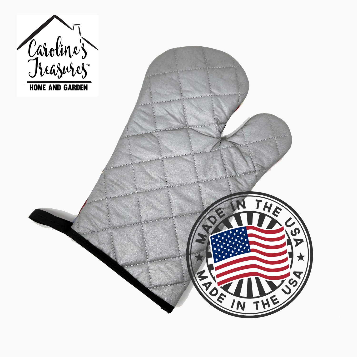 American Flag and Fawn Pug Oven Mitt BB2192OVMT  the-store.com.