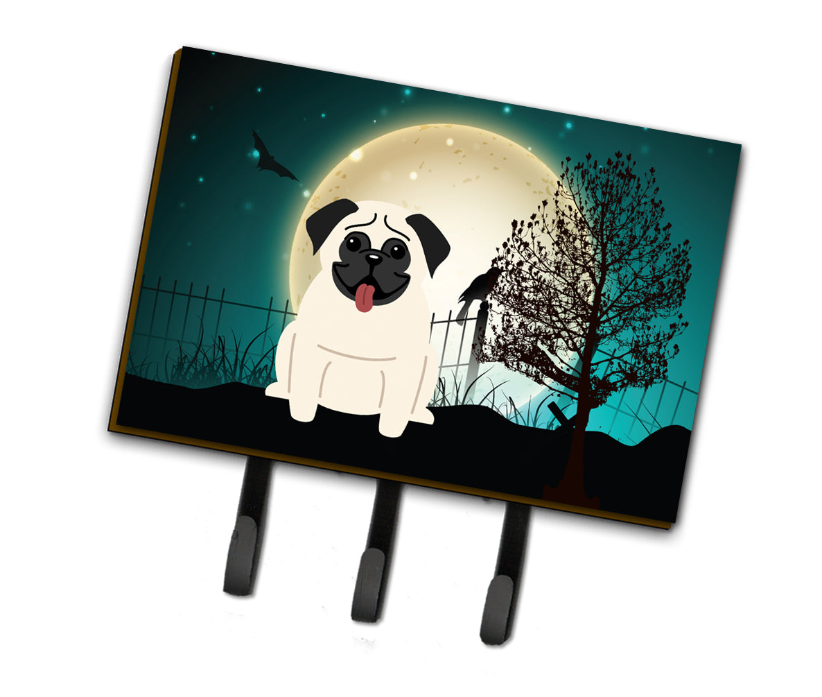 Halloween Scary Pug Cream Leash or Key Holder BB2194TH68  the-store.com.