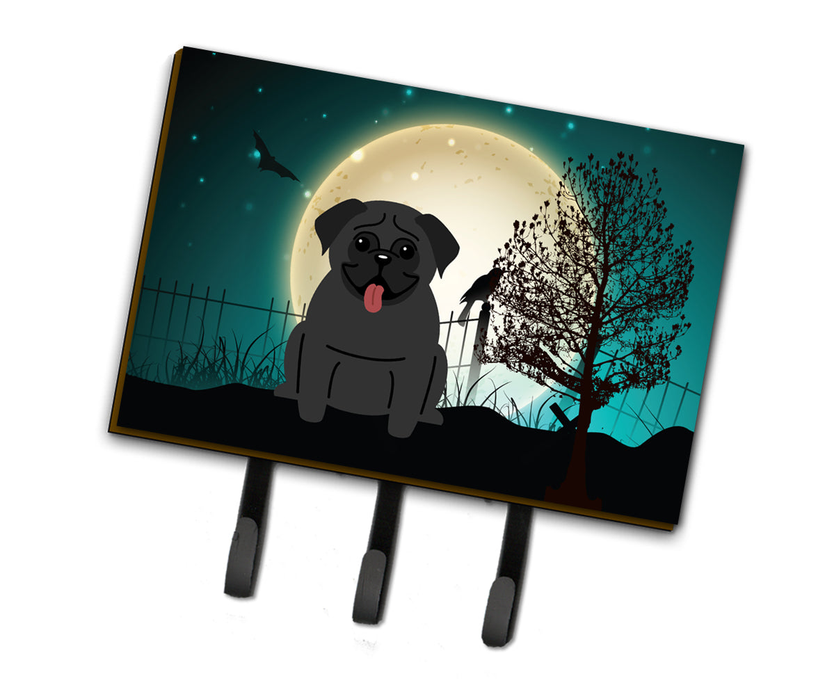 Halloween Scary Pug Black Leash or Key Holder BB2196TH68  the-store.com.