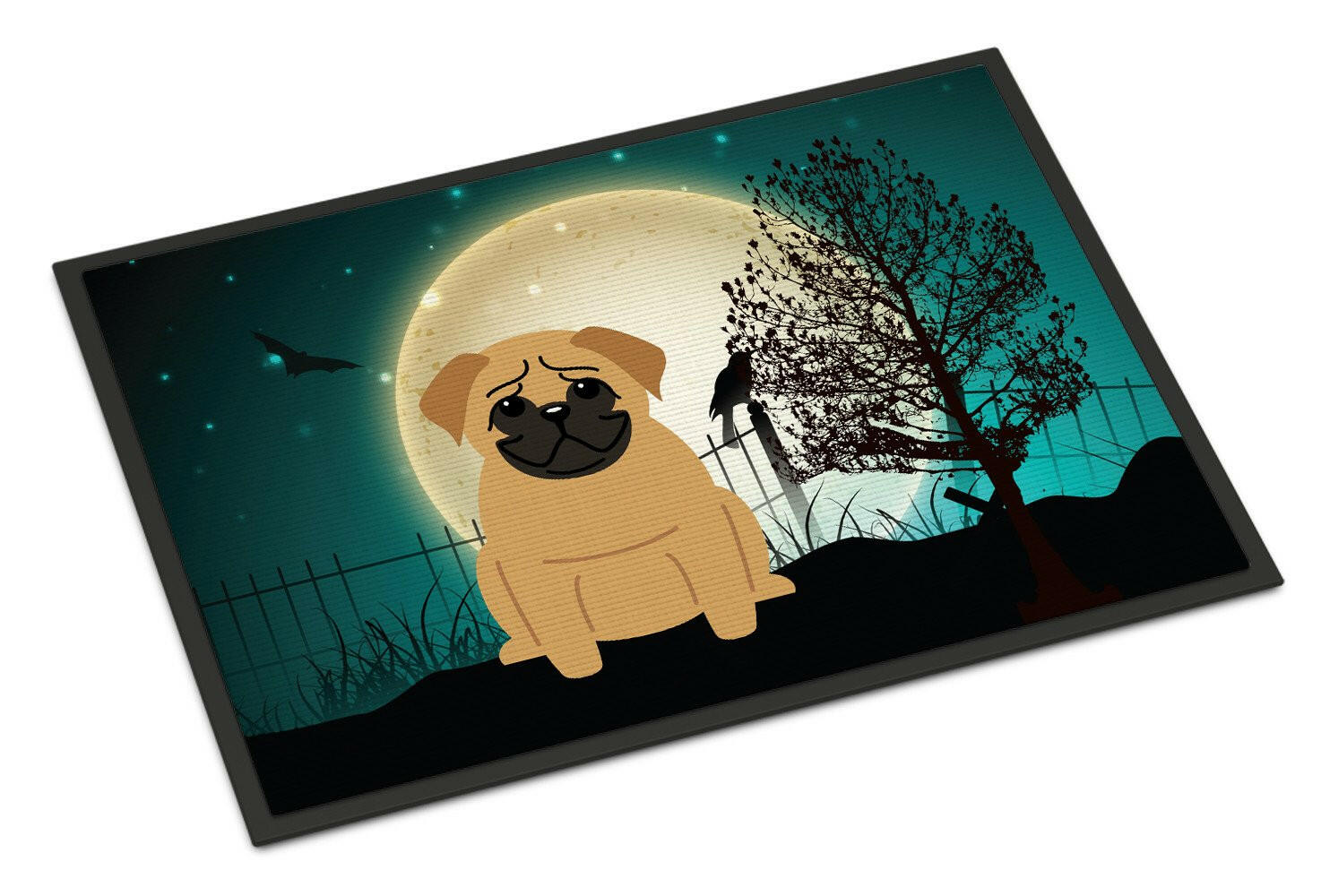 Halloween Scary Pug Brown Indoor or Outdoor Mat 24x36 BB2197JMAT - the-store.com