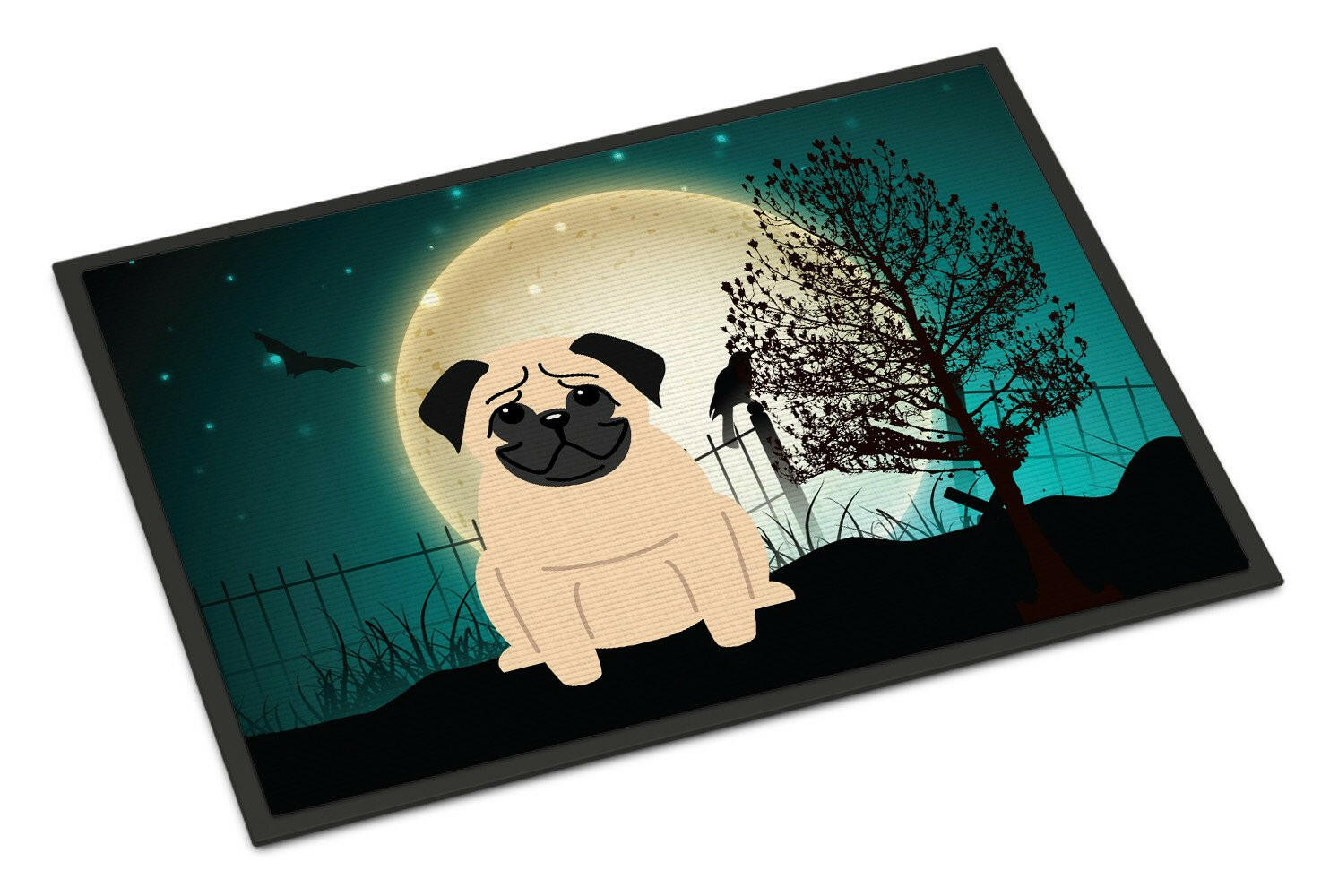 Halloween Scary Pug Fawn Indoor or Outdoor Mat 24x36 BB2198JMAT - the-store.com