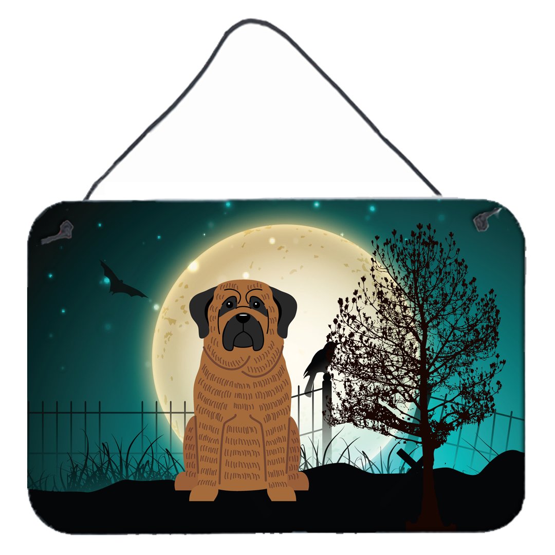 Halloween Scary Mastiff Brindle Wall or Door Hanging Prints BB2205DS812 by Caroline&#39;s Treasures